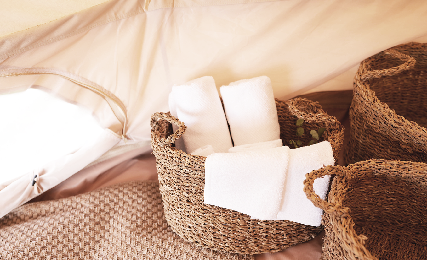 Towels in a basket