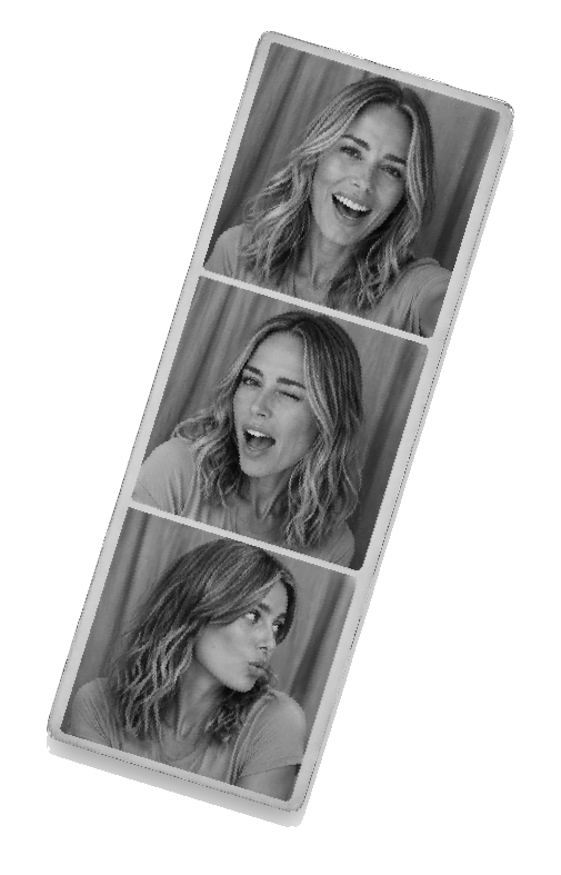 Photobooth strip of the same provider showing different expressions