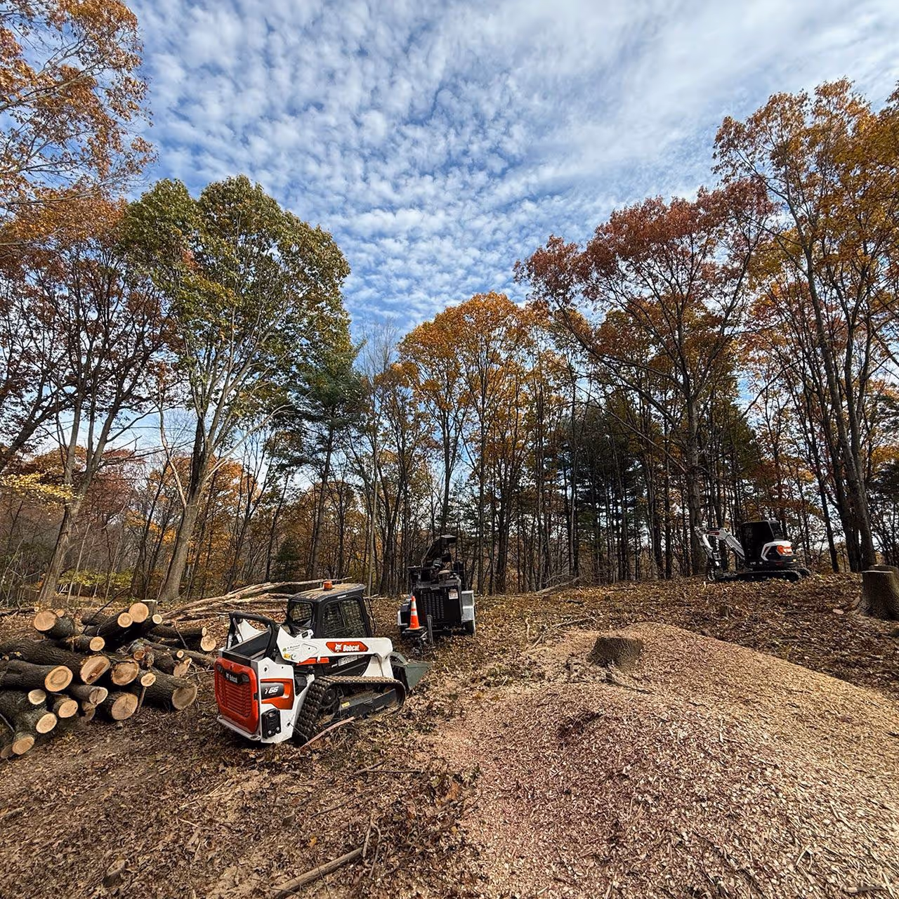 Commercial land clearing services Hudson Valley NY by R. McCormick using heavy equipment