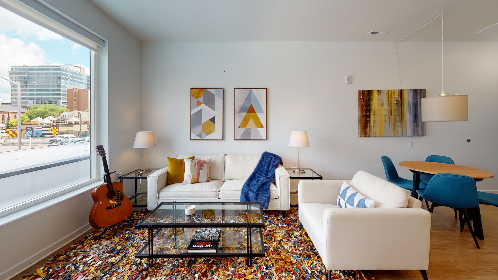 Juniper Living Room at The Harlow on Main Apartments in Columbus, OH