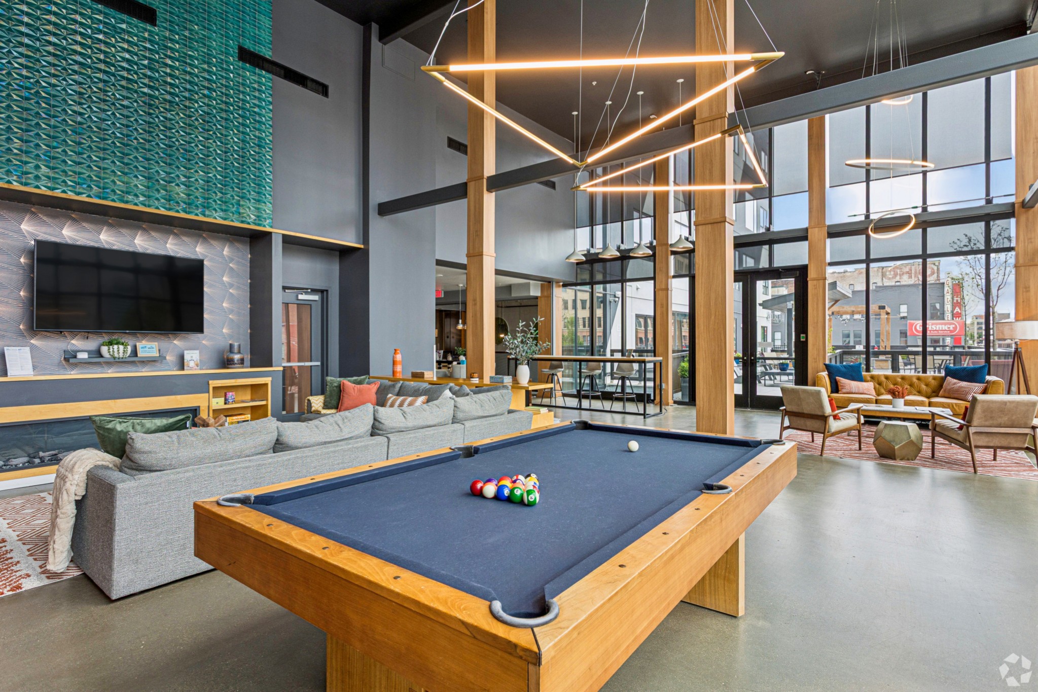Billiard Table at Harlow on Main in Columbus, Ohio