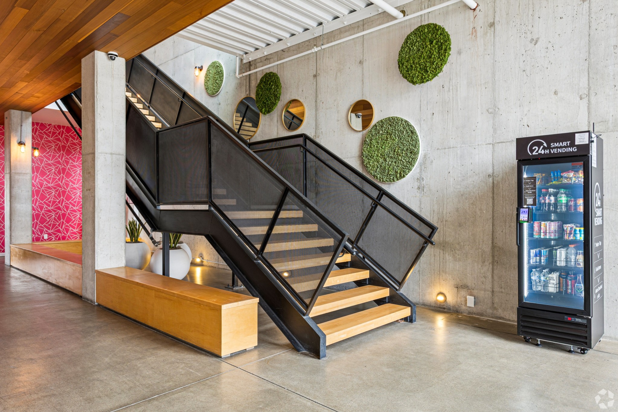 Entry staircase at Harlow on Main in Columbus, Ohio