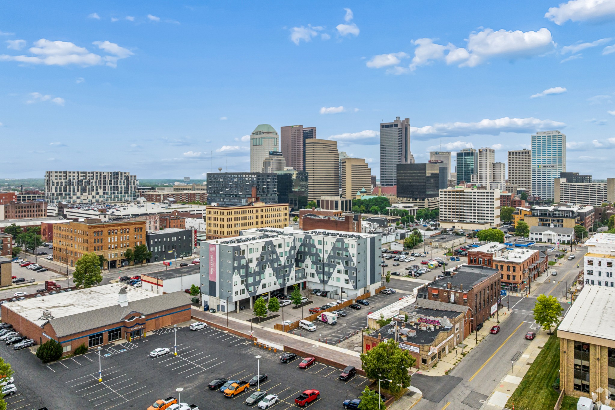 View of Downtown Columbus from Harlow on Main in Columbus, Ohio