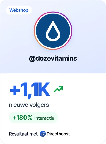 Resultaat van klant @dozevitamins met Directboost