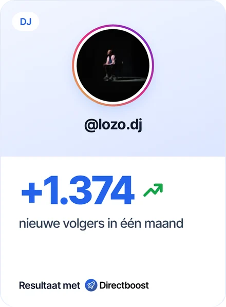Resultaat van klant @lozo.dj met Directboost