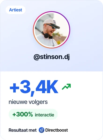 Resultaat van klant @stinson.dj met Directboost