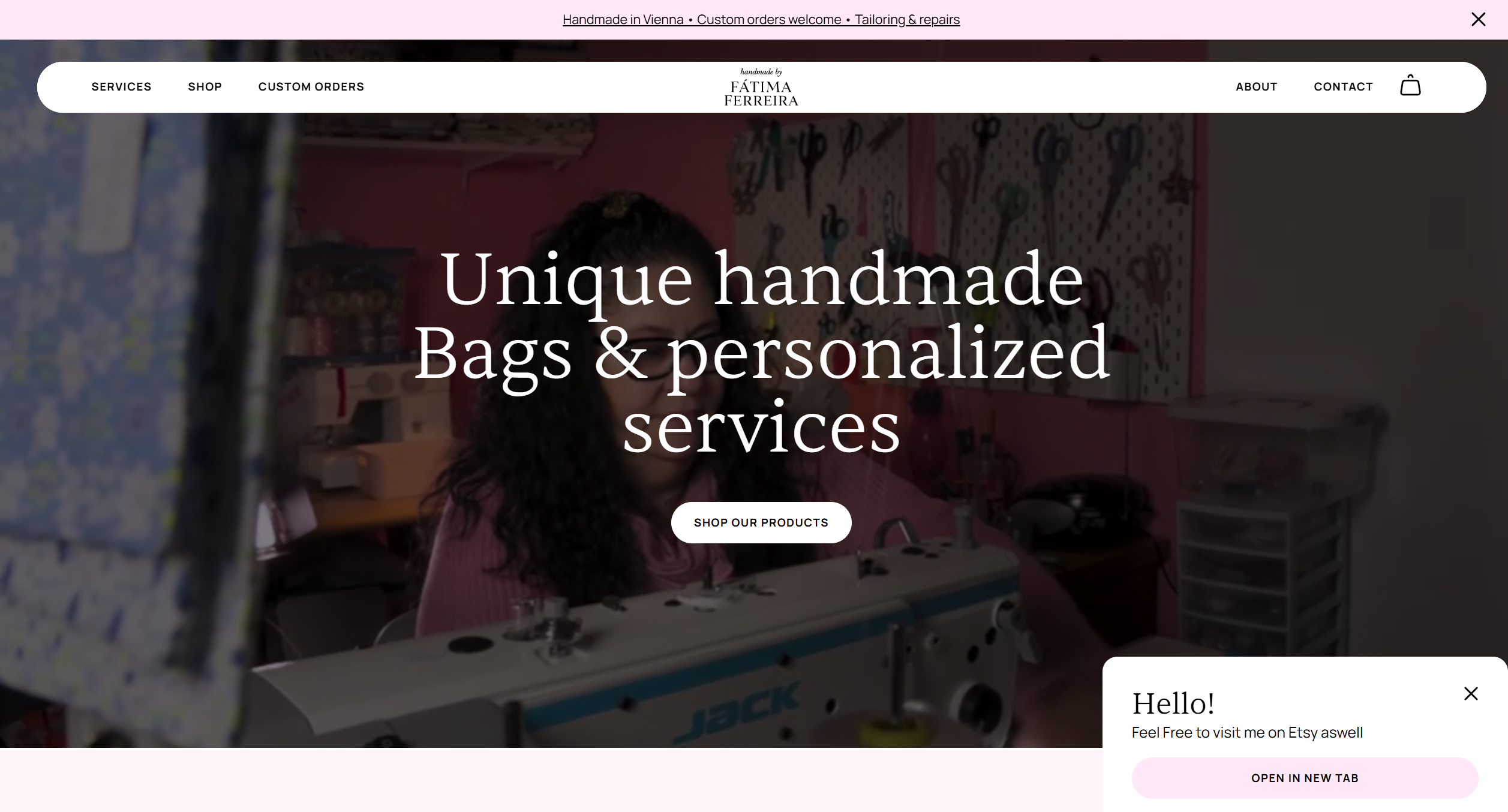E-commerce Website for Handmade by Fátima Ferreira