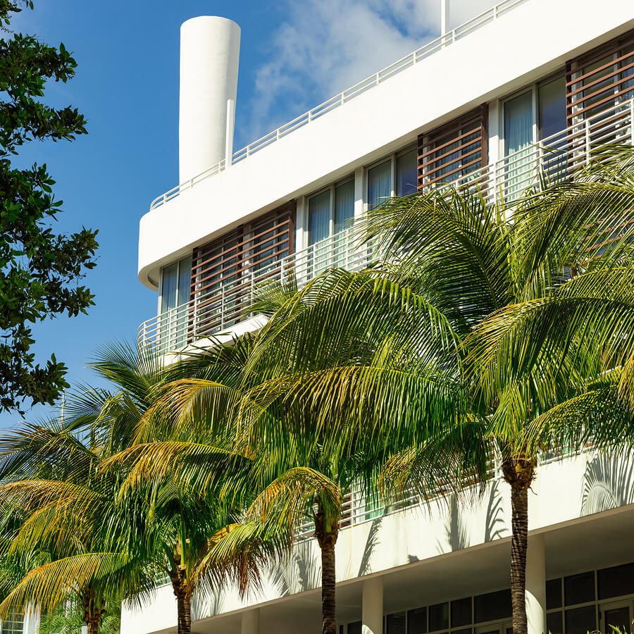collins court miami beach exterior view
