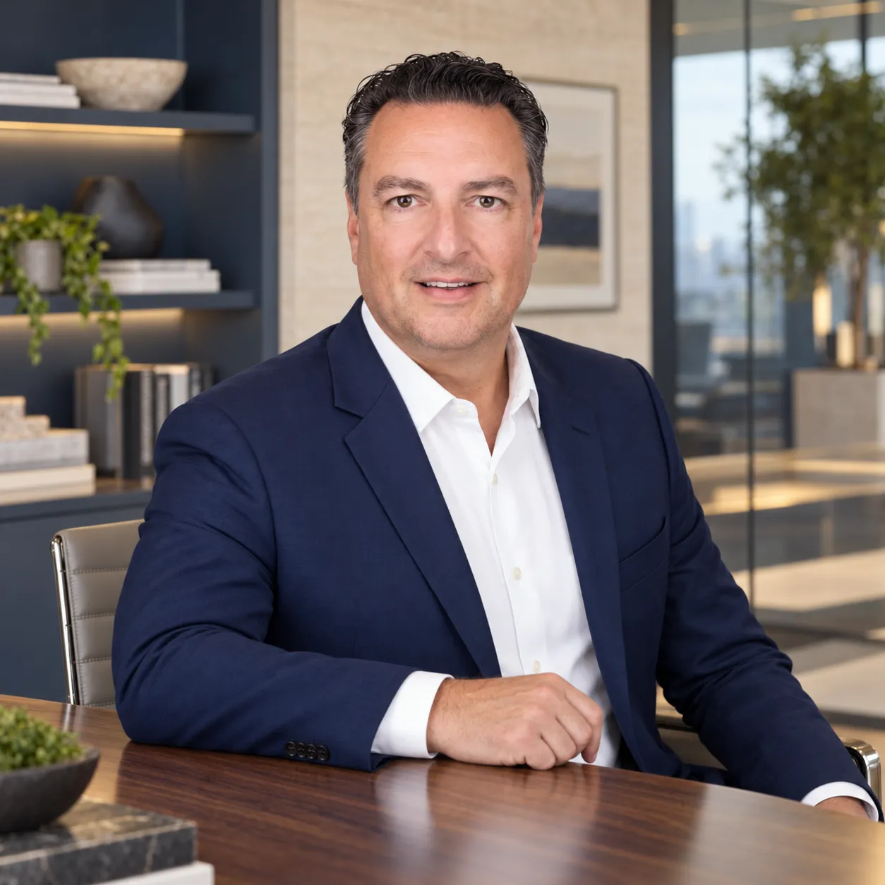 Michael Chyzowych at an executive conference table