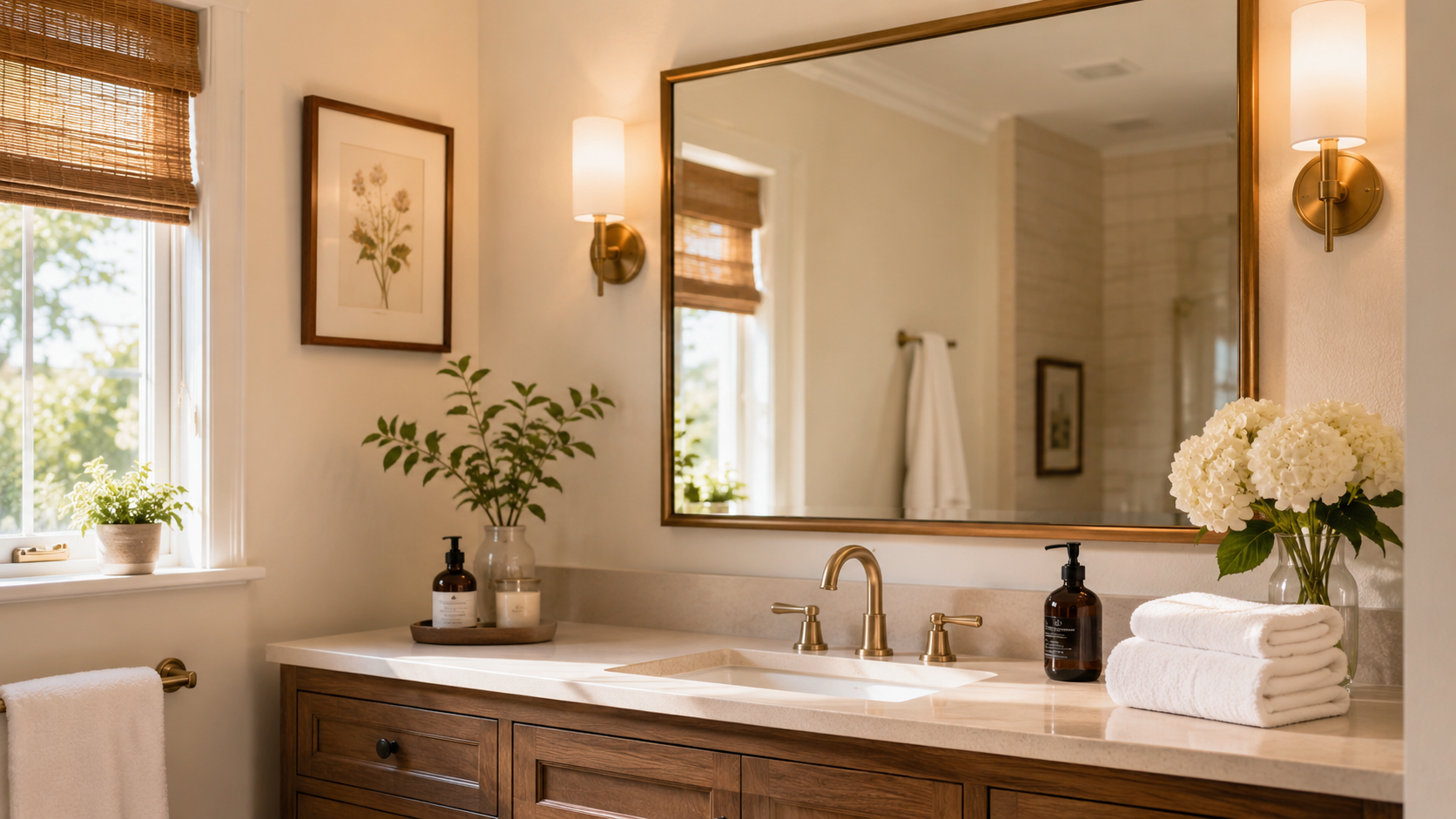Clean bathroom after a professional deep cleaning in a San Francisco apartment