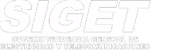 Logo of Superintendencia General de Electricidad y Telecomunicaciones (SIGET) in bold white letters on a black background.