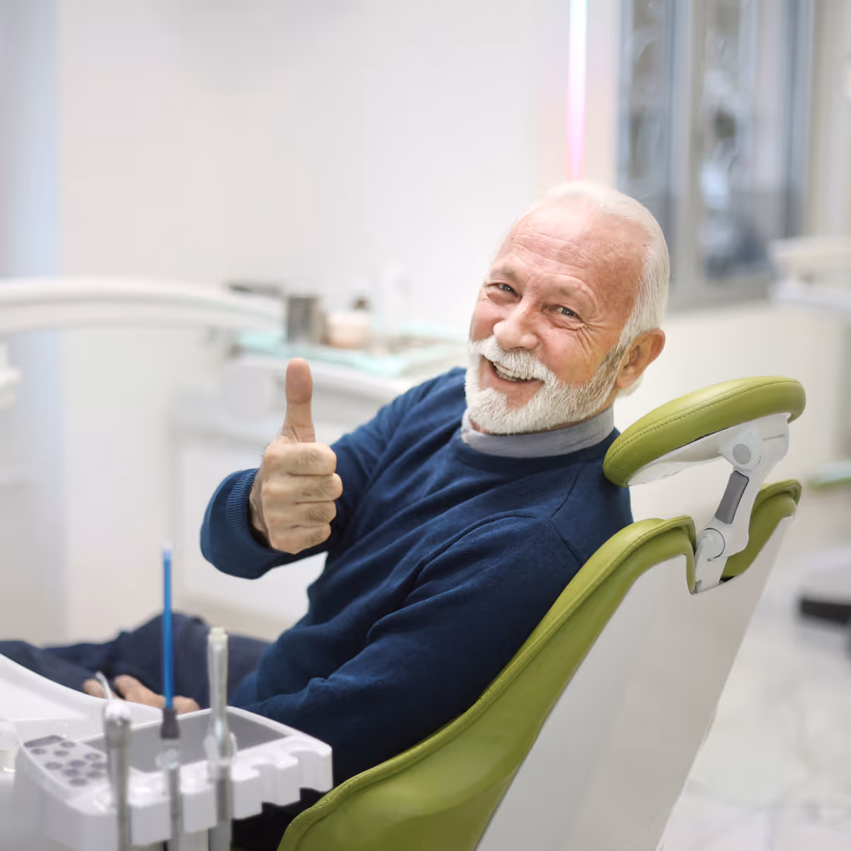 Elderly Patient thumbs up