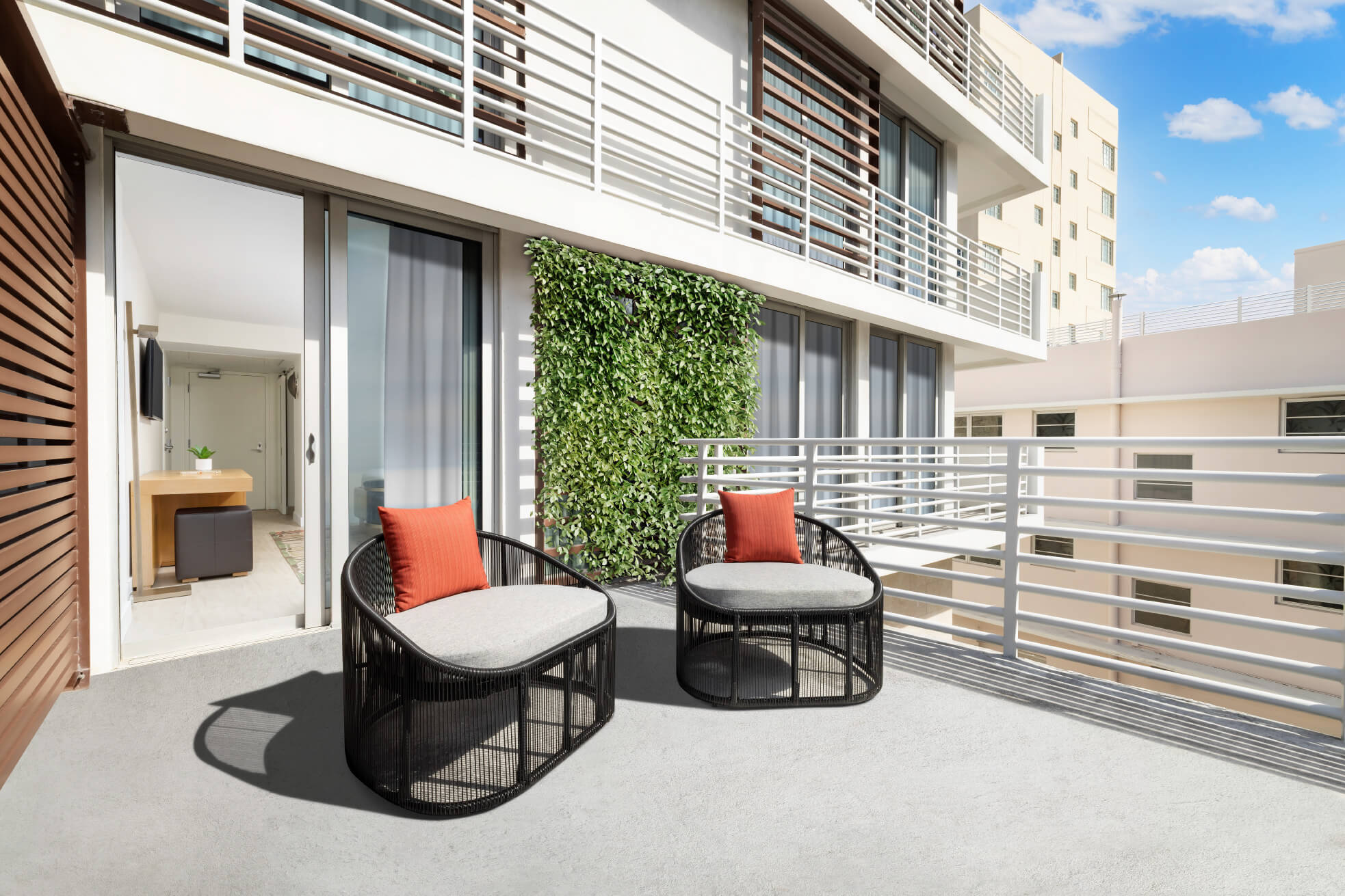 Collins Court Balcony with Seating