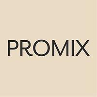 PROMIX brand logo on beige background.