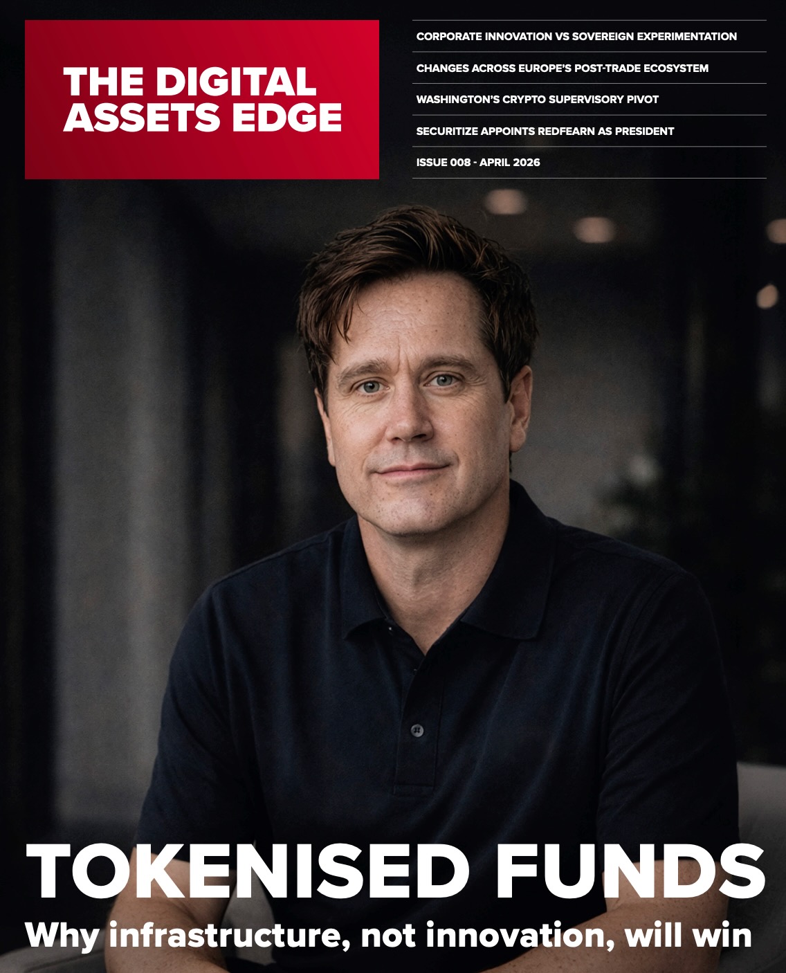 David Lloyd of CV5 Capital on the cover of Digital Assets Edge — tokenised funds