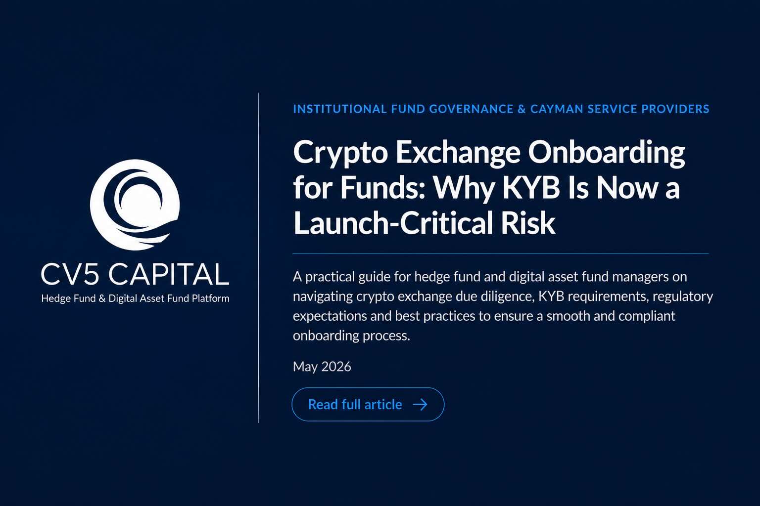 Crypto exchange onboarding, KYB compliance and launch risk for digital asset funds illustration