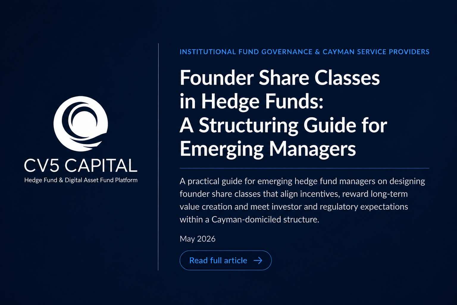 Founder share classes and hedge fund structuring for emerging investment managers illustration