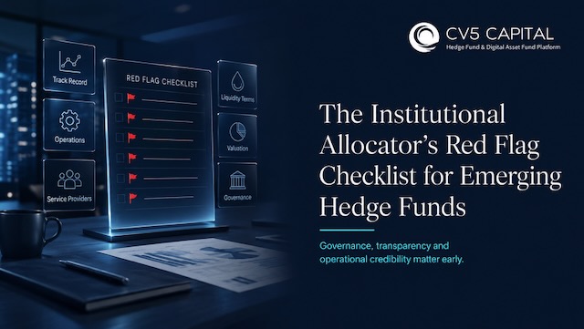Institutional allocator due diligence and emerging hedge fund red flag assessment illustration