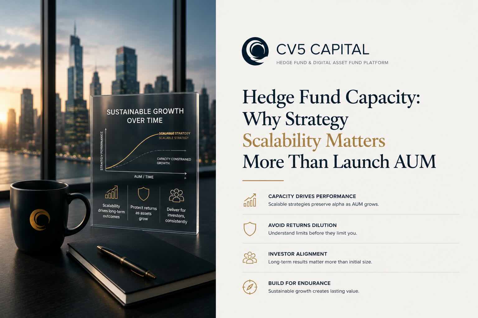 Hedge fund strategy capacity, scalability limits and institutional asset growth illustration