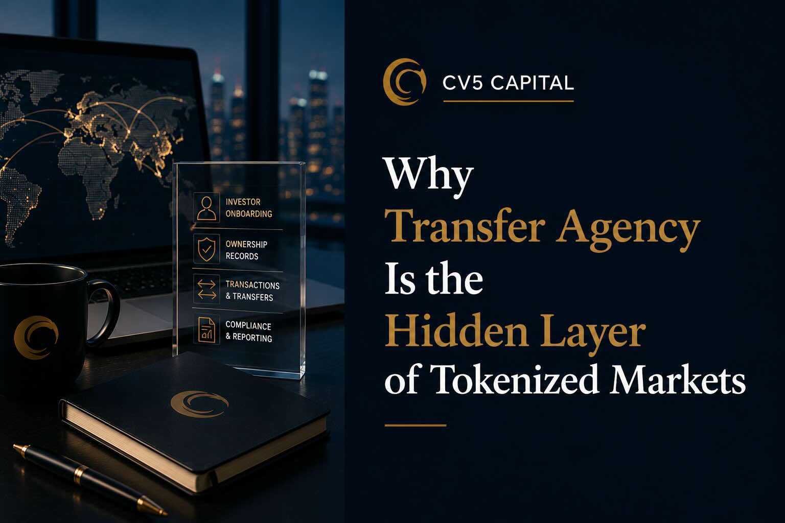 “Transfer agency infrastructure and ownership recordkeeping in tokenized financial markets illustration”