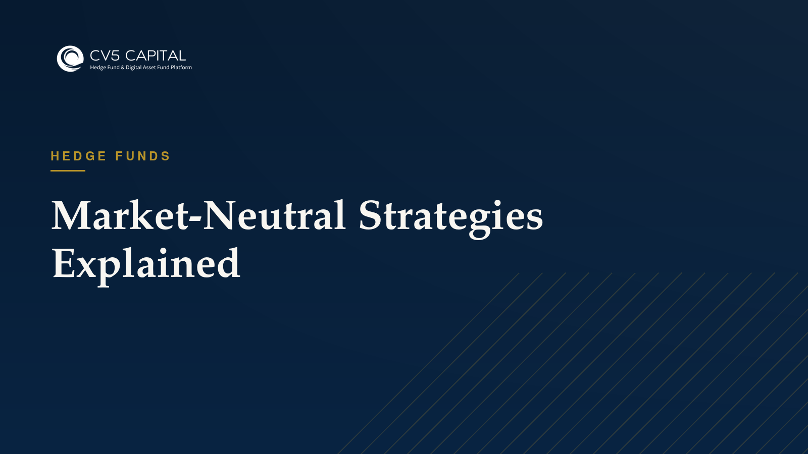 Market-neutral strategies, CV5 Capital insights hero
