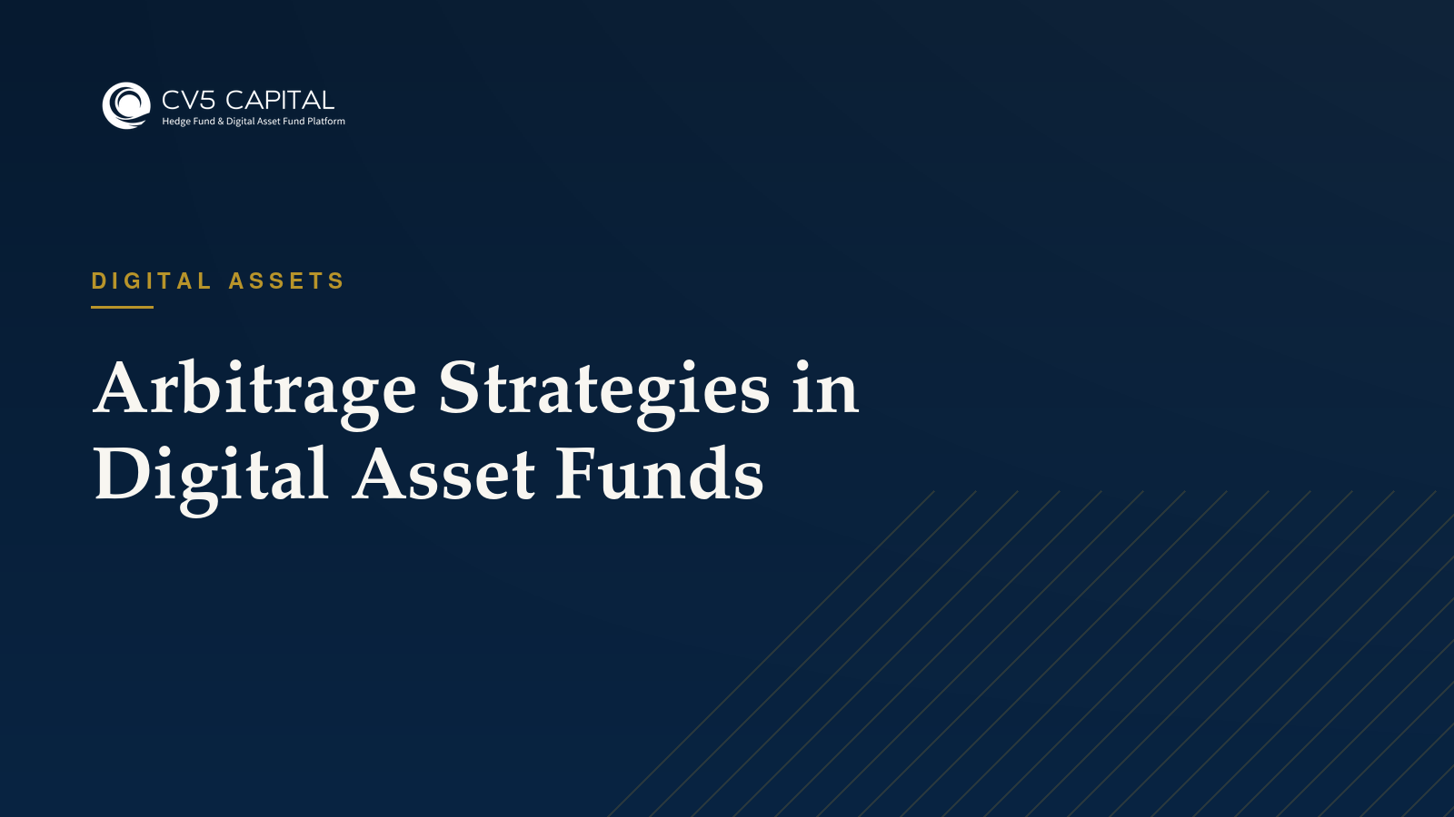 Arbitrage strategies in digital asset funds, CV5 Capital insights hero