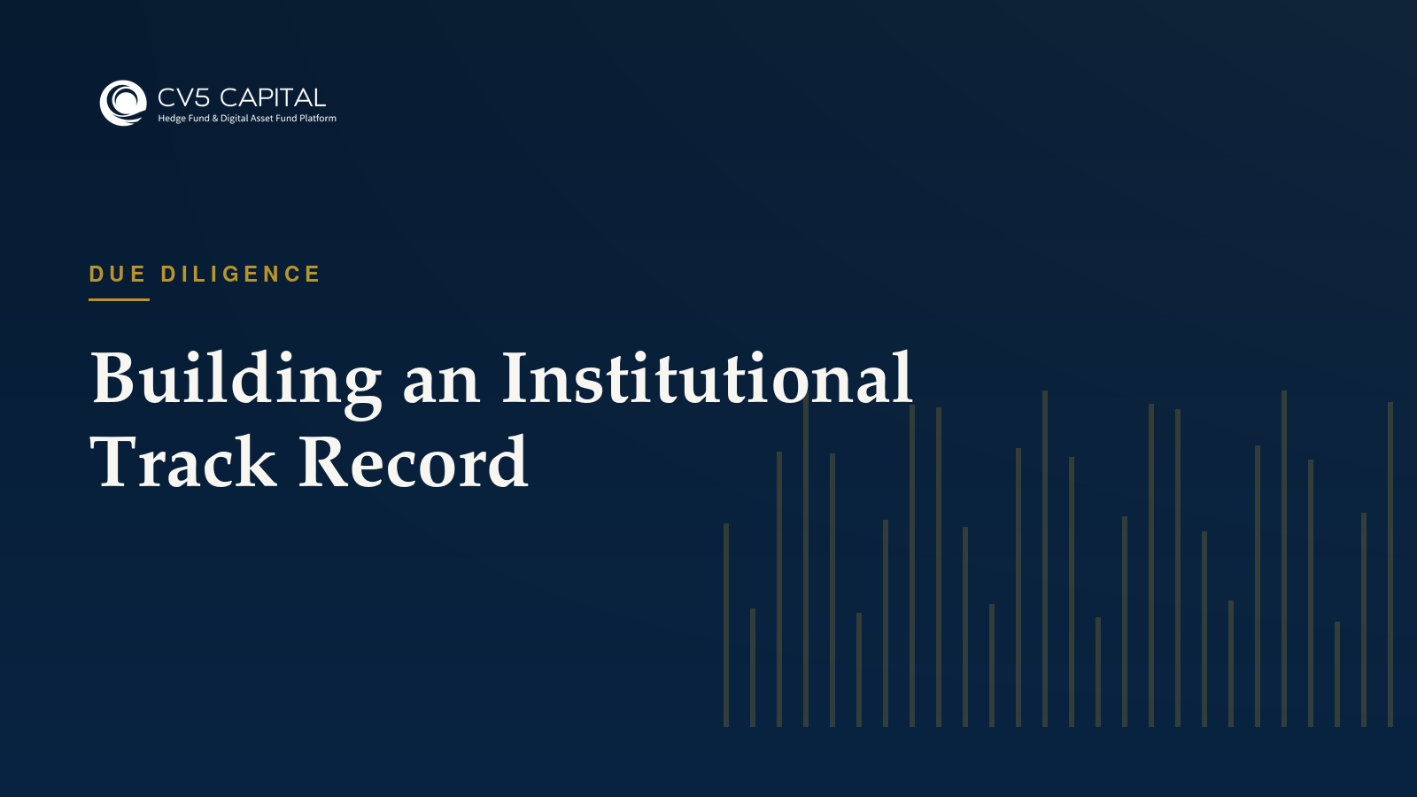 Building an institutional track record, CV5 Capital insights hero