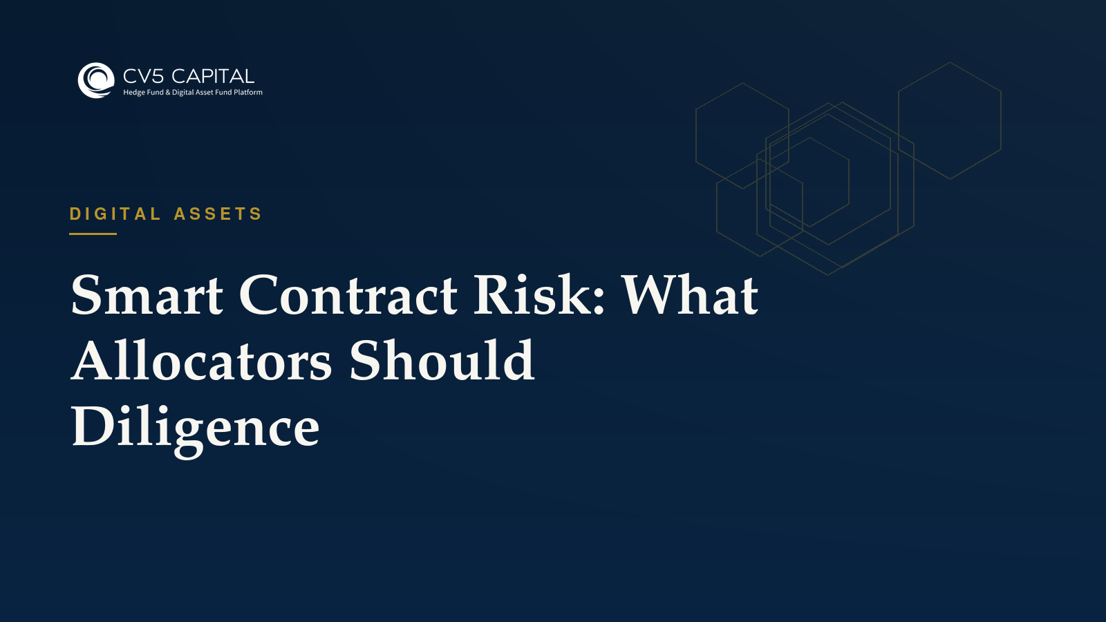 Smart contract risk, CV5 Capital insights hero