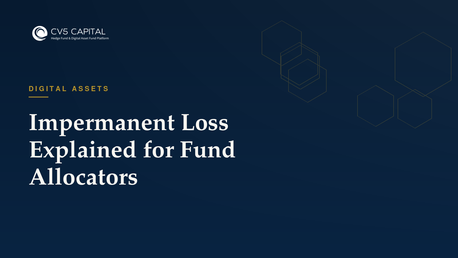 Impermanent loss explained, CV5 Capital insights hero