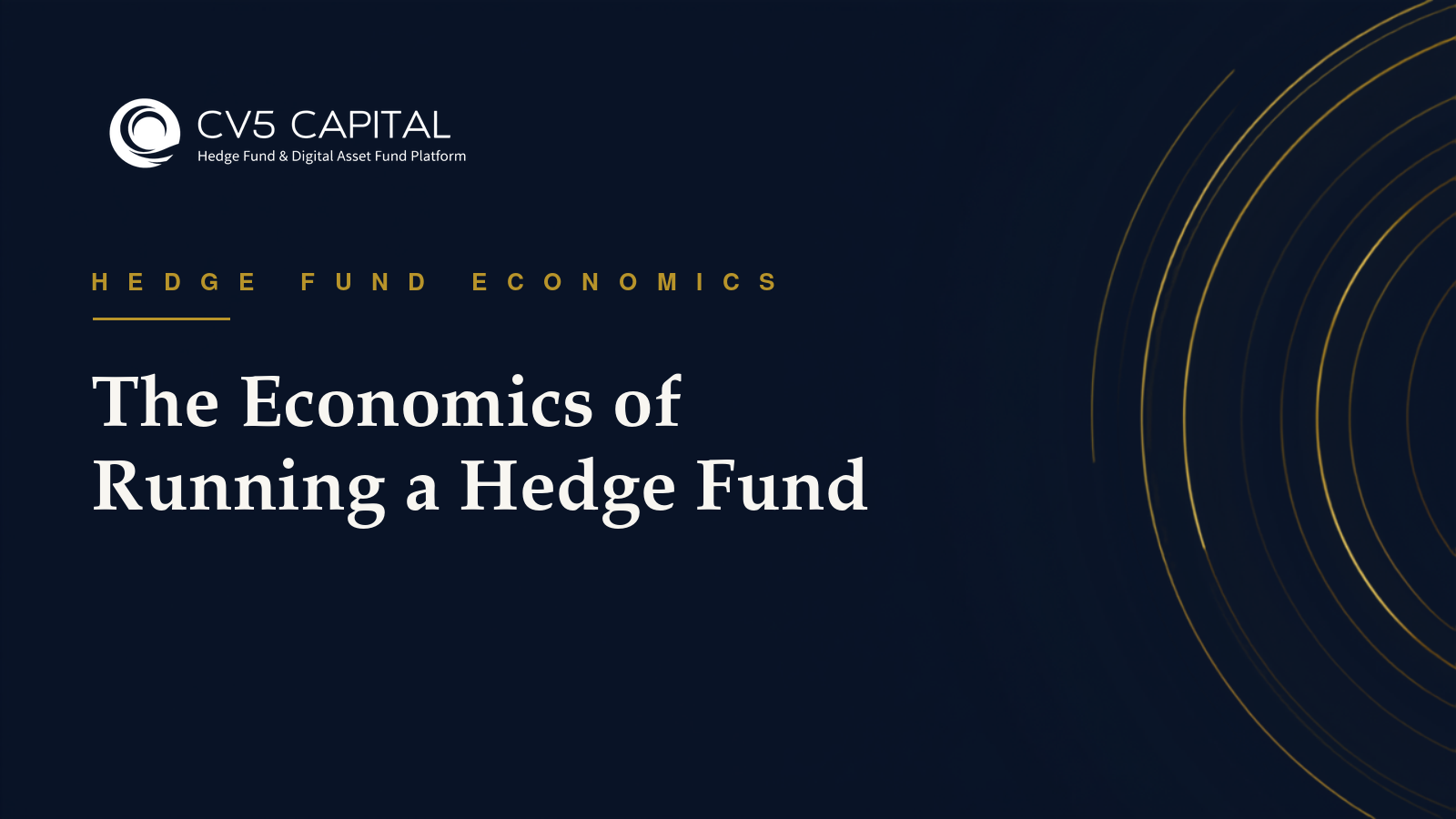 The economics of running a hedge fund, total expense ratios and other metrics, CV5 Capital navy and gold hero