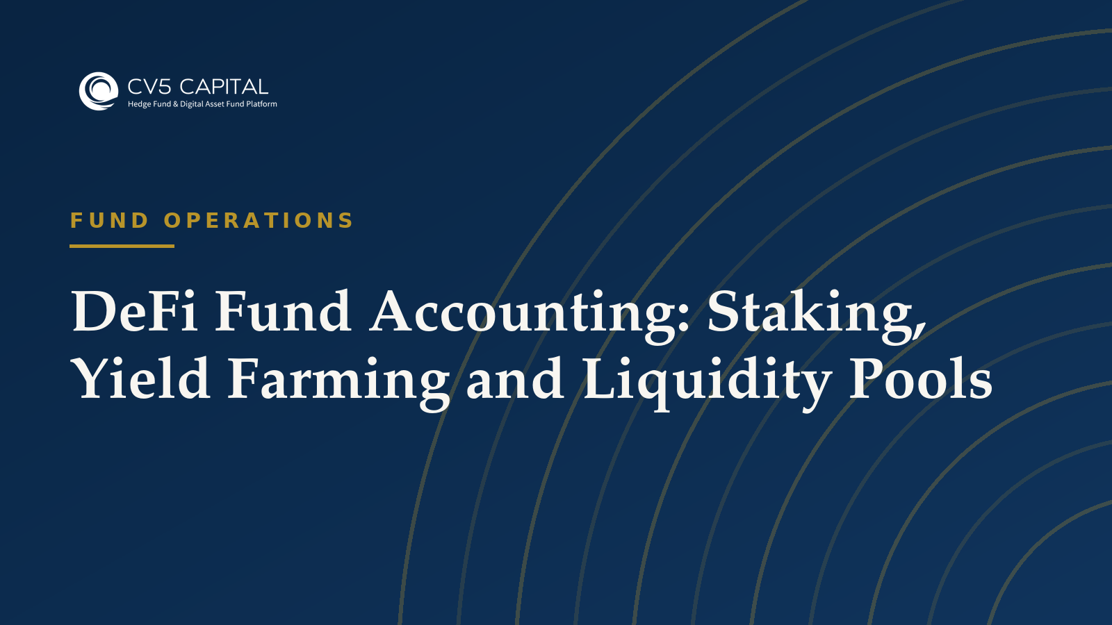 DeFi fund accounting for staking, yield farming and liquidity pools, CV5 Capital insights hero