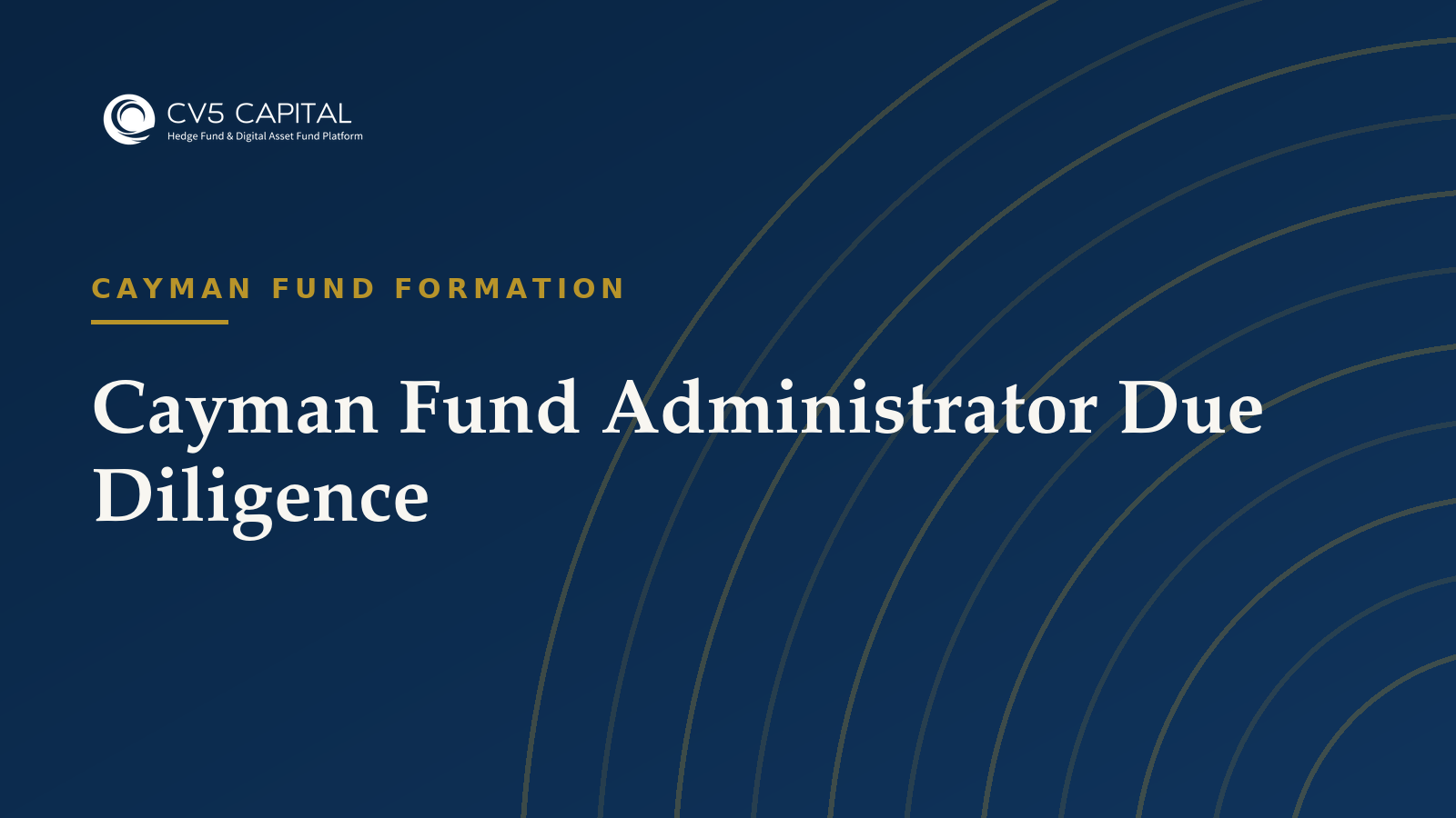 Cayman fund administrator due diligence, CV5 Capital navy and gold hero