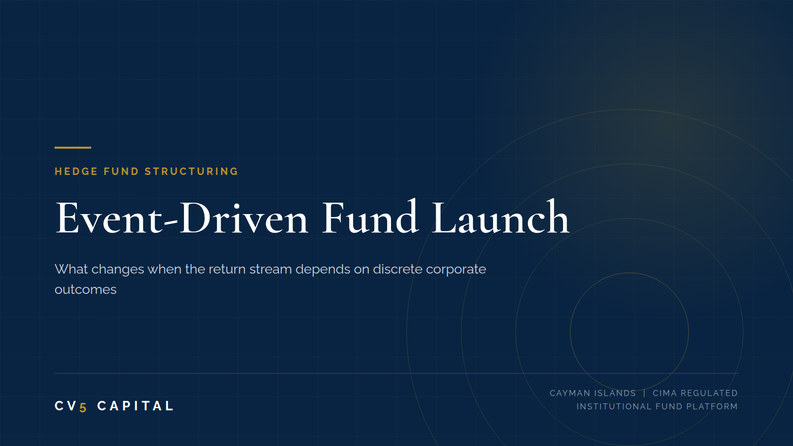 Institutional fund manager reviewing merger arbitrage deal spreads and a restricted list, illustrating the governance required to launch an event-driven fund