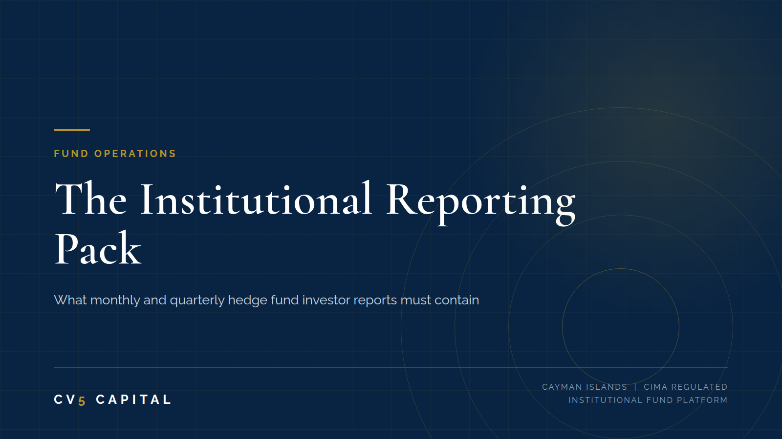 Institutional hedge fund investor reporting pack showing monthly exposure, attribution and liquidity tables under allocator review