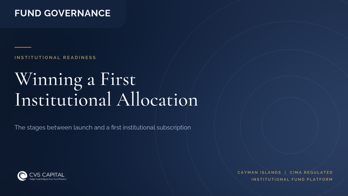 CV5 Capital insight cover: the stages between a crypto fund launch and its first institutional allocation
