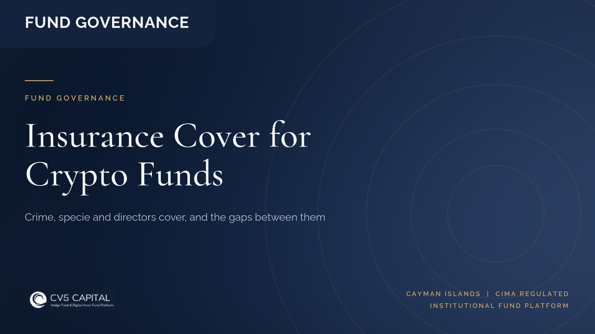CV5 Capital insight cover: crime, specie and directors insurance cover for digital asset funds
