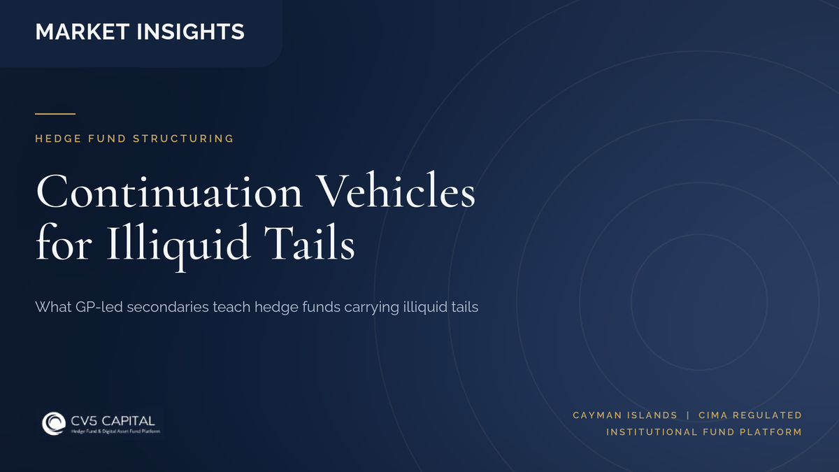 CV5 Capital insight cover: continuation vehicles for hedge funds carrying illiquid tail positions