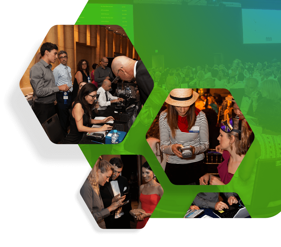 our on-site support team will help you during fundraising event gala dinner