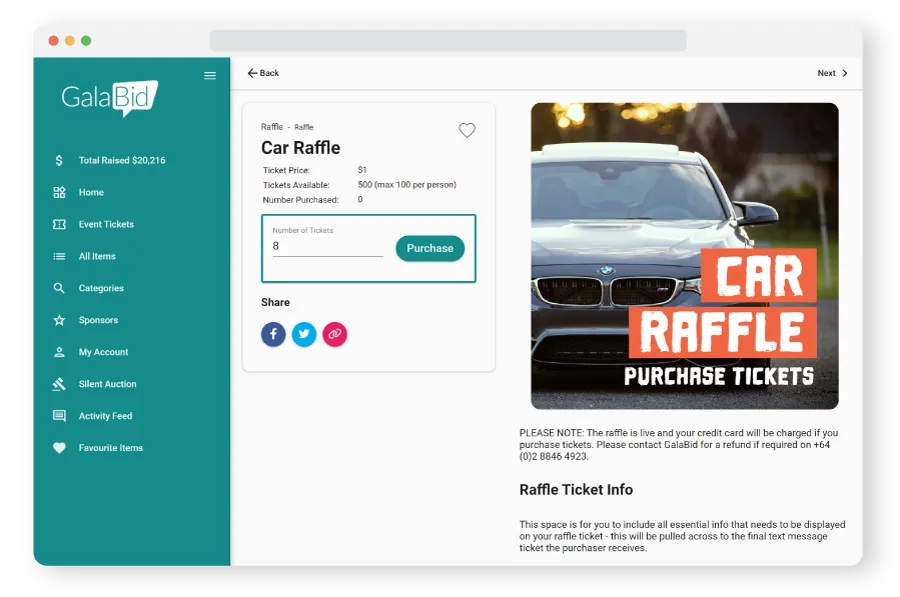 digital raffle website