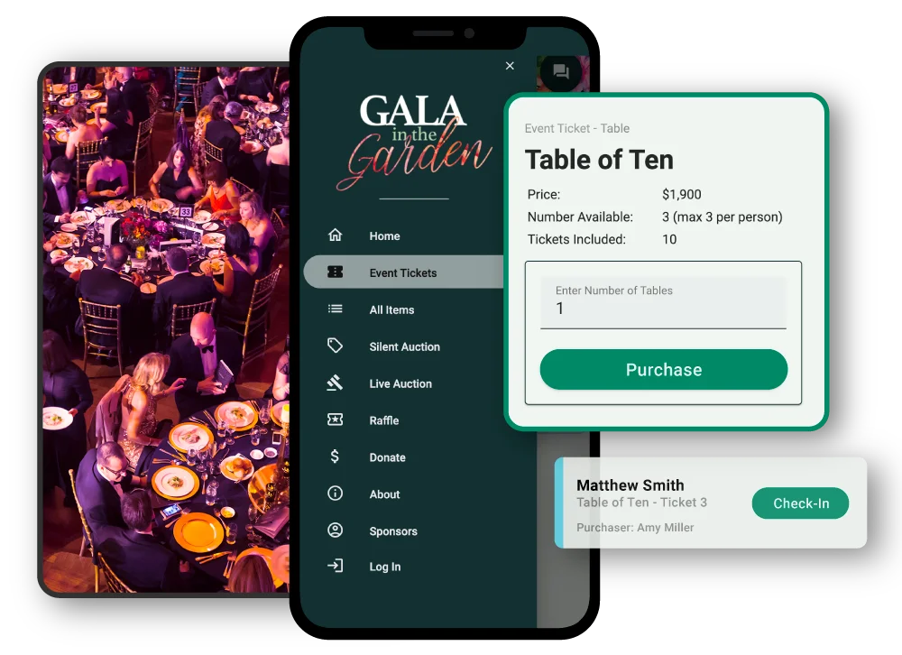 fundraising event ticketing hero image