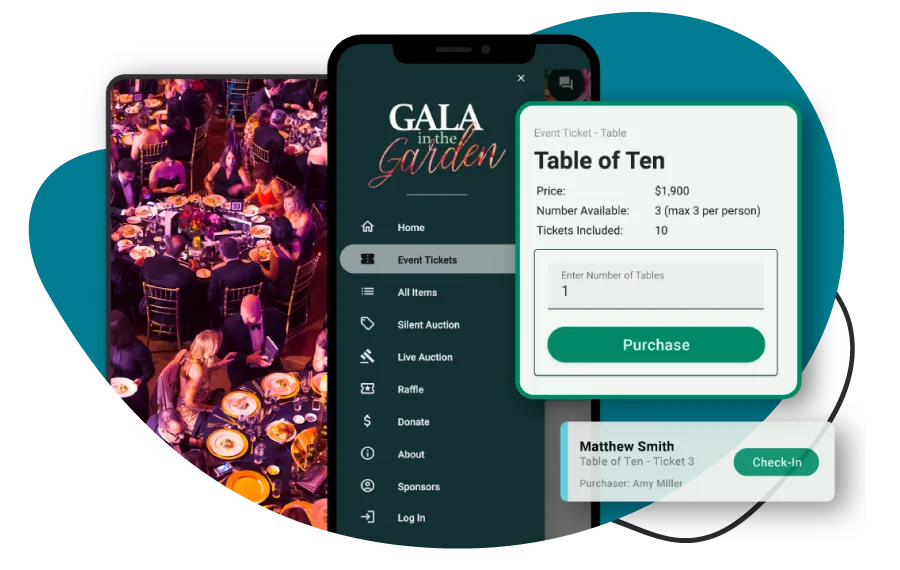 fundraising ticketing feature