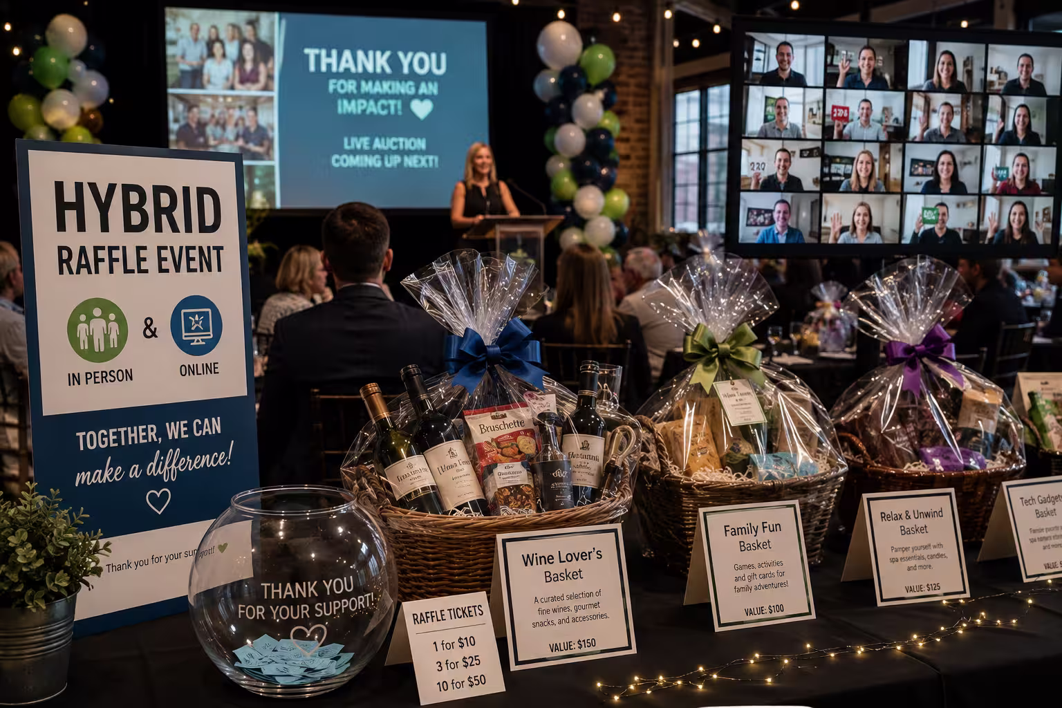 hybrid raffle event
