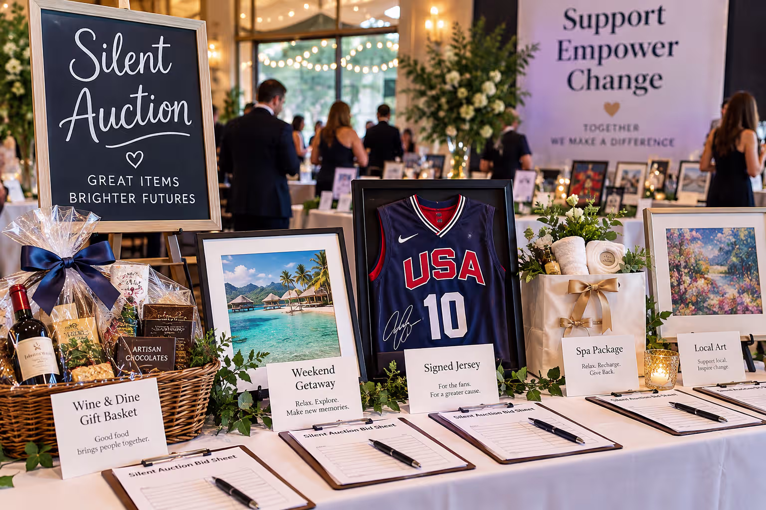 Silent Auction Item Ideas for US Nonprofit Fundraisers
