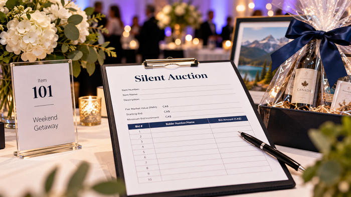Silent Auction Bid Sheet Template