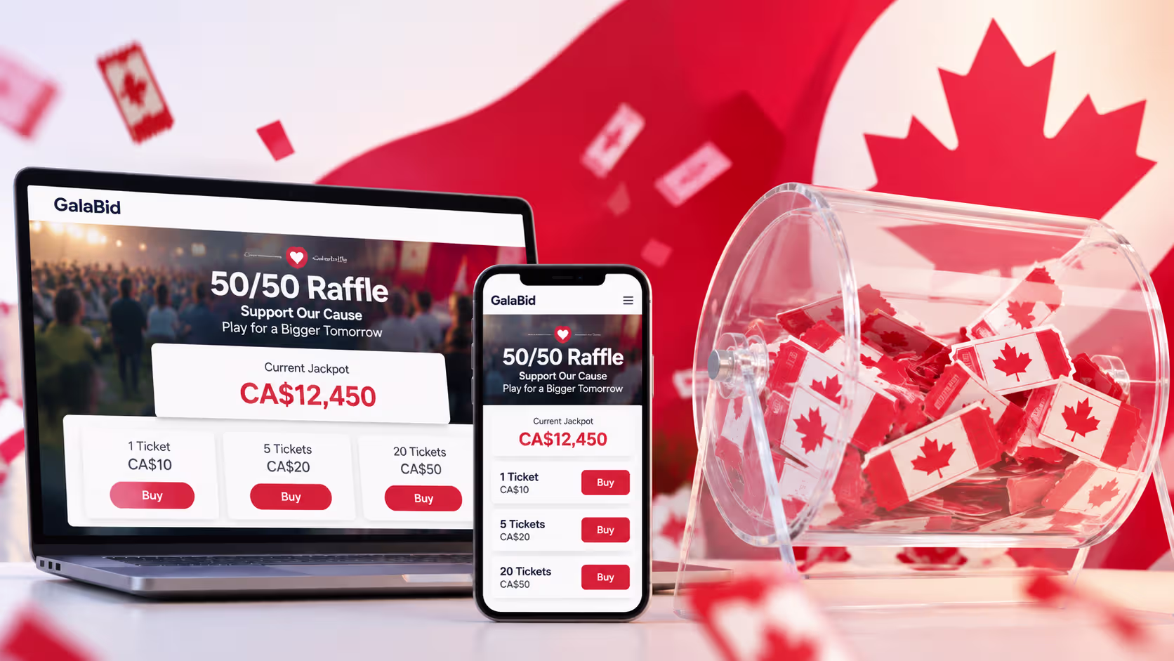 Online 50/50 Raffle in Canada