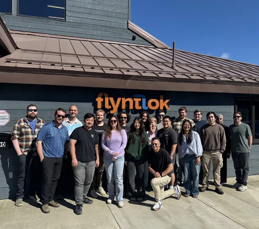 The Flyntlok team outside the Anchorage office