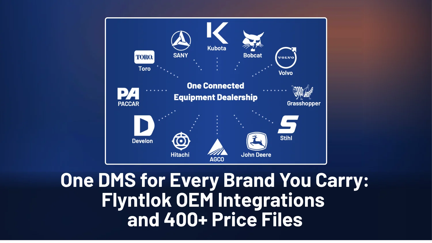 One DMS for every brand you carry: Flyntlok OEM integrations and 400+ price files