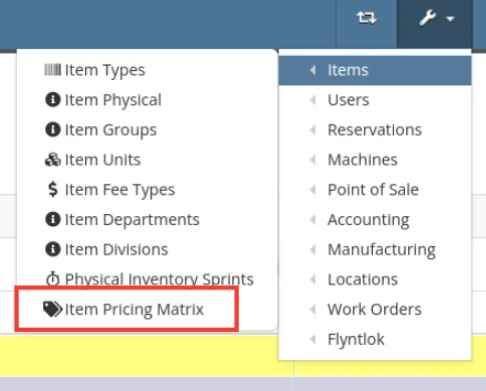 pricing matrix how to access for December 11th, 2024 Release Notes