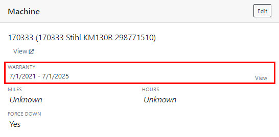machineWarranty for July 28th, 2021 Release Notes