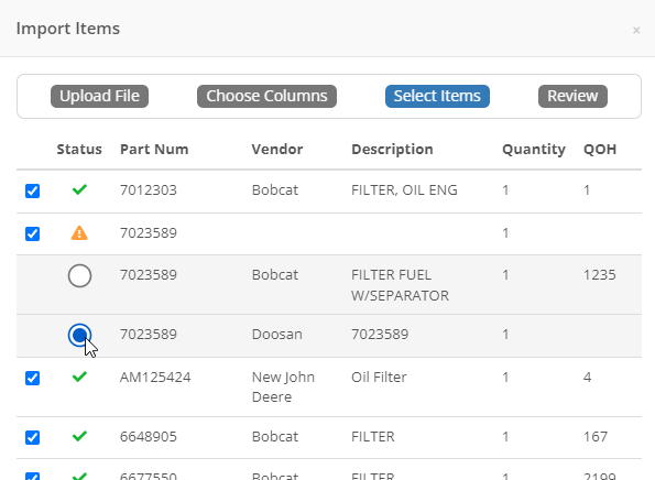 Select Items for Flyntlok Website